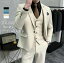 「品質良い」人気新作 パンツスーツ スリーピース メンズ 3点セット タキシード 白 演奏会 発表会 おし..