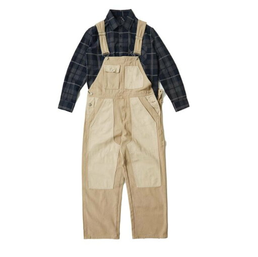 メンズオーバーオール ジーンズ 日系風 つなぎ ジーンズ デニムパンツ パッチワーク サロペット ペインターパンツ オールインワン 春秋夏 カジュアル