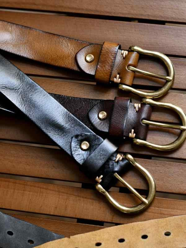 ベルト アメリカン レトロ カジュアル ベルト メンズ 最上層 牛革 ジーンズ ベルト ハンドプリーツ レザー パンツ 銅 バックル付き