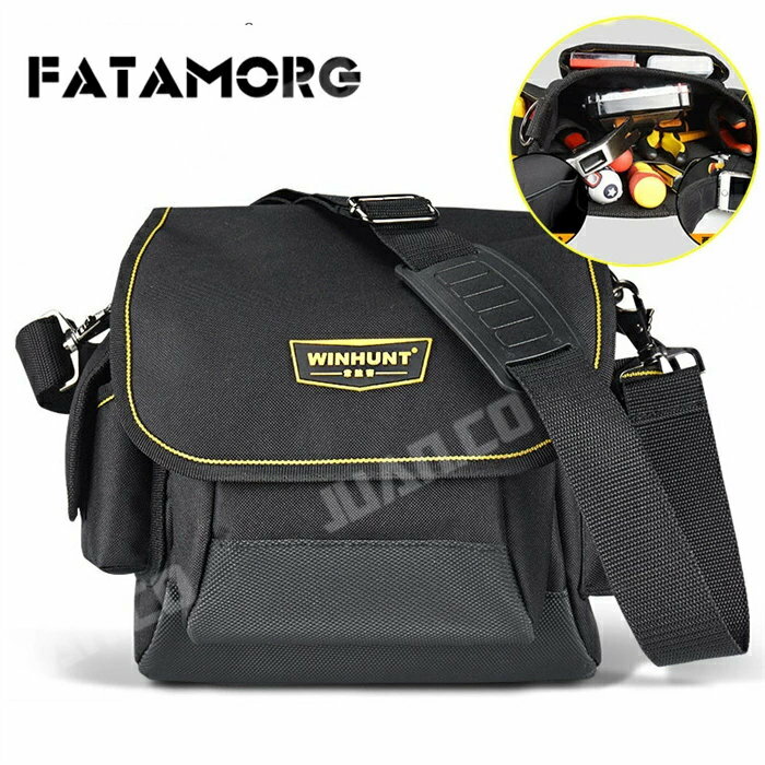 ツールバッグ 工具箱 バッグタイプ ショルダーバッグ 収納バッグ マルチポケット 布製 汎用性 持ち運びやすい 小物収納 多用途ポケット(2)