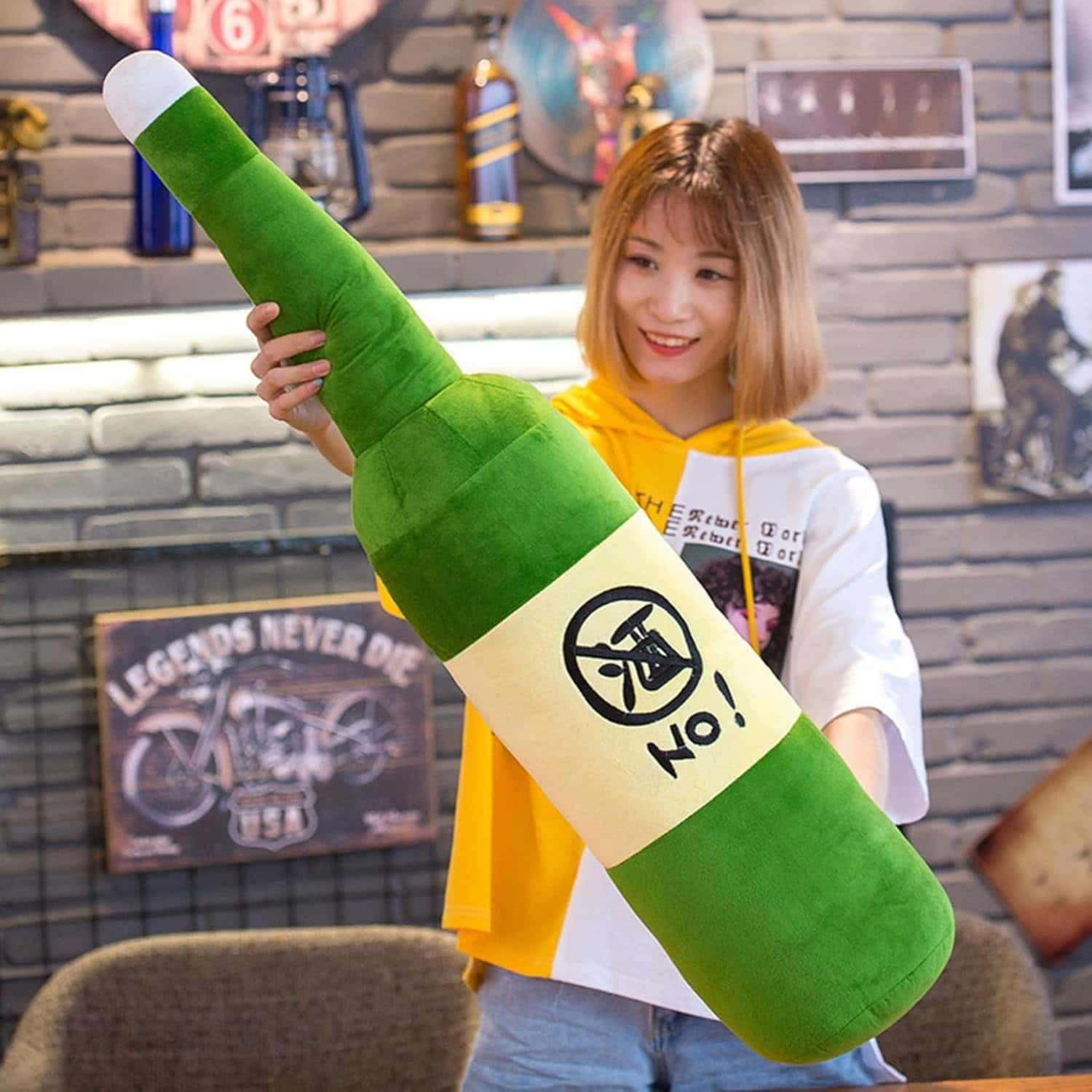 横向き寝 抱き枕 酒瓶型 円柱形 ロングまくら 低反発 クッション 疲れ解消 腰当て 男女兼用 寝具 安眠..