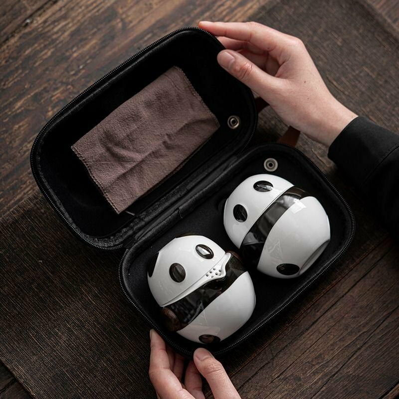 パンダ 女友達 ギフト プレゼント 白磁蓋碗 茶杯 中国茶器 茶器セット がいわん セット 白磁 茶芸 中国..