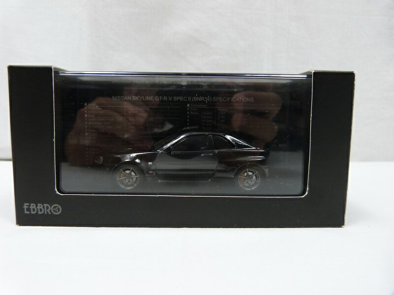 【中古】【ミニカー】1/43 NISSAN SKYLINE GT-R（R34） Vspec ブラック＜コレクターズアイテム＞（代引き不可）6600