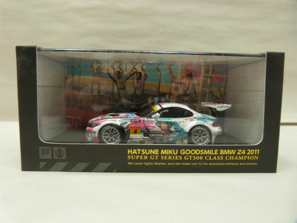 【中古】【開封品】1/43 初音ミク グッドスマイル BMW Z4 2011 SUPER GTシリーズ GT300 クラスチャンピオン #4(ホワイト×エメラルドグリーン×ピンク)＜コレクターズアイテム＞（代引き不可）6600