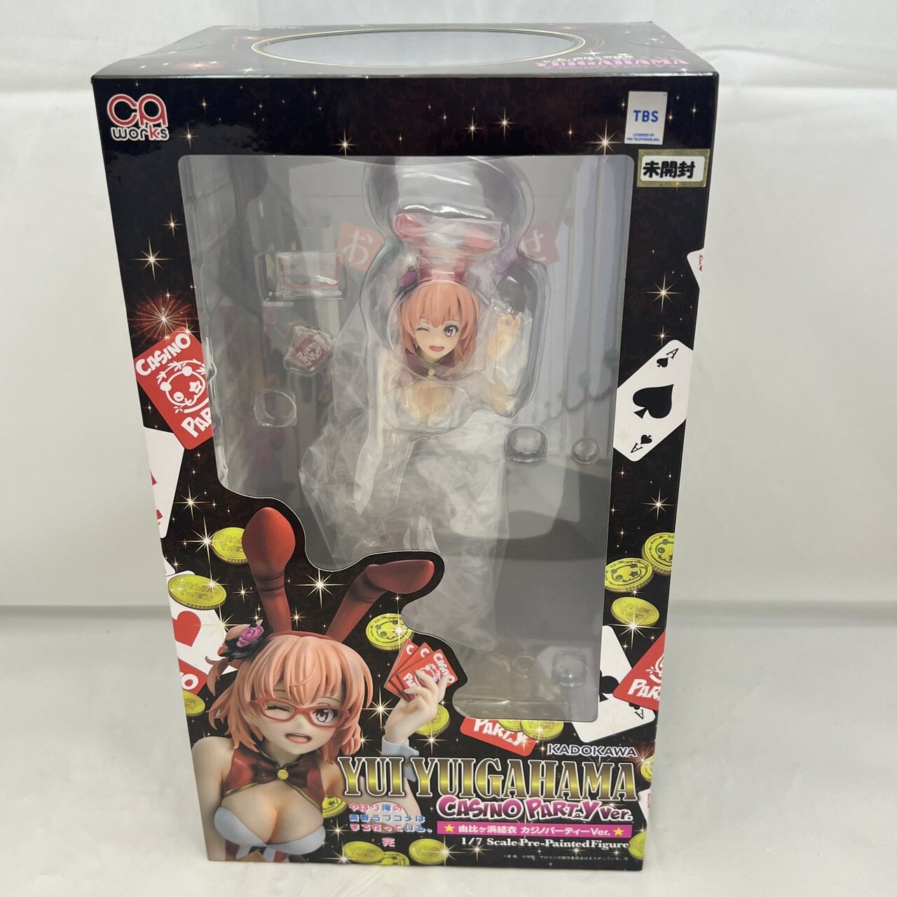 【中古】【未開封】Caworks 由比ヶ浜結衣 カジノパーティーVer. 「やはり俺の青春ラブコメはまちがっている。完」 1/7 プラスチック製塗装済み完成品＜フィギュア＞（代引き不可）6388
