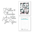 【S4-1148】/スペルバインダーズ/ダイ（抜型）/ Sweet Sayings Notecard Sentiments テキストセット7枚入り　A Note For You Hello to Thanks