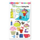 【 DCP1021】 /スペルバインダーズ/ダイ(抜型)/ STAMPENDOUS POP SHAPES ポップアップカードセット 植木鉢 ティーカップ 蝶々 うさぎ ケーキ ろうそく 瓶 小鳥