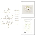 【GLP-356】/スペルバインダーズ/ グリマープレート/HELLO, FRIEND SENTIMENTS GLIMMER HOT FOIL PLATE hello wonderful beautiful テキスト 11枚セット ※こちらは型抜きではありません