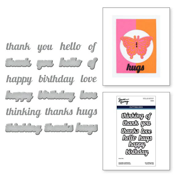 【S5-564】/スペルバインダーズ/ダイ（抜型）/EVERYDAY SENTIMENTS 　英字テキスト　テキストのフレーム　20枚セットのサムネイル