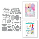 ダイ/ S5-600 / Happy birthday カップケーキ プレゼント 風船 帽子 リボン Birthday Wreath Add-Ons/スペルバイ...