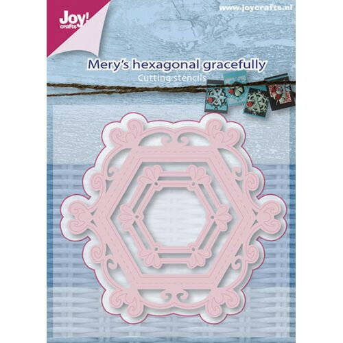 6002-0658/ジョイ・クラフツ/ダイ（抜型）/Mery's Hexagonal gracefully ヘキサゴン モチーフ