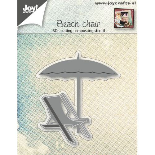 6002-0676/ジョイ・クラフツ/ダイ 抜型 /3D - Beach Chair + Umbrella ビーチチェア ビーチパラソル