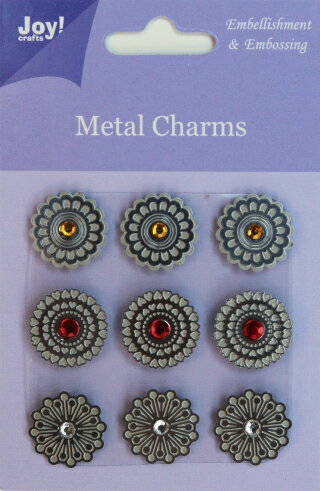 アクセサリー/メタルチャーム　フラワー　9ピース入り/ジョイ・クラフツ