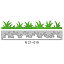 N21-019/ワンダーハウス/ダイ(抜型)/bushes 草むら 芝生 ボーダー 560円