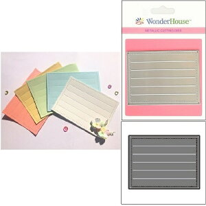 【404】/ワンダーハウス/ダイ(抜き型)/メッセージカード 寄せ書き 長方形