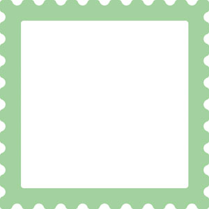 N42-098/ワンダーハウス/ダイ（抜型）/frame フレーム stamp 切手