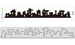 N17-018/ワンダーハウス/ダイ（抜型）/suburban skyline 夜の街 ミニボーダー