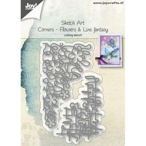 6002-1137/WCENtc/_Ci^j/Sketch Art Corner flowers linefantasy t[  R[i[