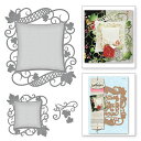 S4-525/スペルバインダーズ/ダイ（抜型）/NESTABILITIES DECORATIVE ACCENTS VICTORIAN GARDEN DECORATIVE CURVED SQUARE ETCHED DIES 蔦 ツタ つた アイビー フレーム