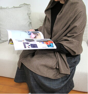 【数量限定】日本製 カシミヤ混大判ストール 70×180 ポケット付 カシミヤ ラムウール 着る毛布 ひざ掛け カーディガン あたたか 保温 リビング ガウン フリーサイズ ヘリンボン 洗える 手洗いOK 泉大津産 アウトレット sale