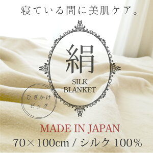 【送料無料】【日本製】 天然シルク アミノ酸が肌に優しい 絹糸 100% ひざかけビッグ【シルク 毛布】 絹 シルク ひざ掛け 70×100 キナリ 泉州 泉大津 国産 美肌 美容 保湿 保温 アレルギー プレゼント 贈り物 ギフト