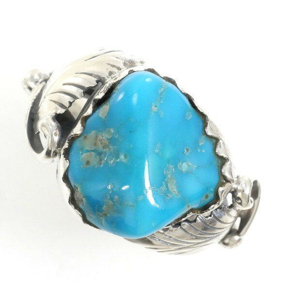 シルバー リング 指輪 17号 ターコイズ 総重量約6.6g ジュエリー 中古 送料無料 新品同様 【中古】 ギフトラッピング無料