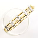 PT900 プラチナ K18YG バングル ダイヤ 1.00 VS〜Iクラス 鑑別書 総重量約33.3g 約16.5cm ジュエリー 中古 送料無料 新品同様 ...