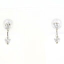 K14 14金 WG ホワイトゴールド ピアス ダイヤ 0.15 ×2 総重量約0.7g ジュエリー 中古 送料無料 新品同様 【中古】【あす楽】 ギフトラッピング無料