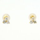 K18 18金 YG イエローゴールド ピアス ダイヤ 0.125 ×2 総重量約0.5g ジュエリー 中古 送料無料 新品同様 【中古】【あす楽】 ギフトラッピング無料(4)