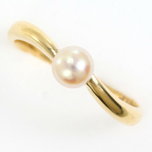 K9YG リング 指輪 11号 パール(真珠) 約4.5mm 総重量約1.3g ジュエリー 中古 送料無料 新品同様 【中古】 ギフトラッピング無料