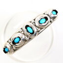 シルバー バングル ターコイズ 総重量約19.0g 約14.5cm ジュエリー 中古 送料無料 新品同様 【中古】 ギフトラッピング無料