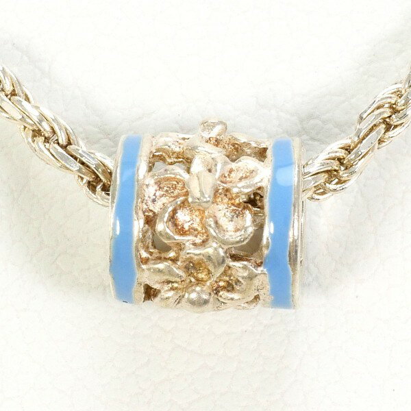 シルバー エナメル ネックレス 総重量約4.8g 約40cm ジュエリー 中古 送料無料 新品同様 【中古】 ギフトラッピング無料