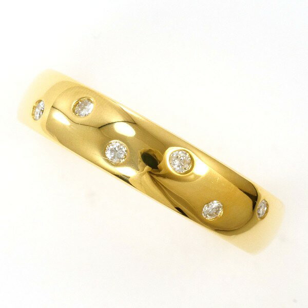 K18 18金 YG イエローゴールド リング 指輪 11号 ダイヤ 0.09 カード鑑別書 総重量約5.0g ジュエリー 中古 送料無料 新品同様 【中古】【あす楽】 ギフトラッピング無料