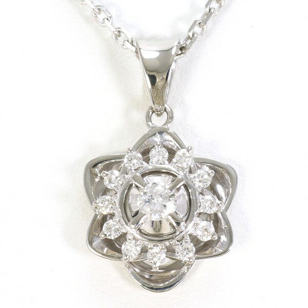 PT900 プラチナ PT850 ネックレス ダイヤ 0.09 0.14 総重量約5.7g 約40cm ジュエリー 中古 送料無料 新品同様 【中古】 ギフトラッピング無料