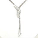 ジュネ PT900 K18WG ネックレス ダイヤ 0.38 総重量約40.0g 約63cm ジュエリー 中古 送料無料 新品同様 【中古】【あす楽】 ギフトラ...