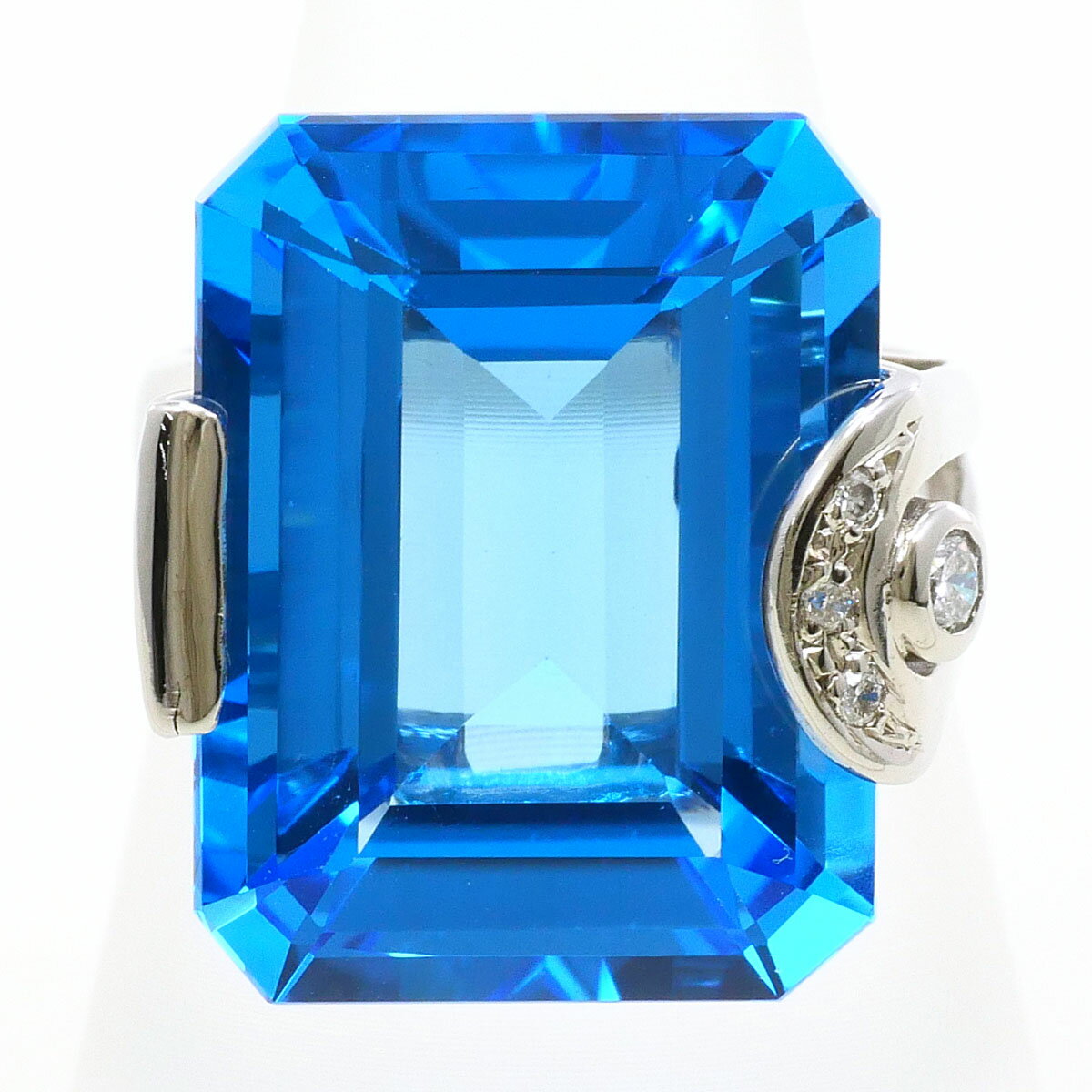 【中古】K18WGリング・指輪13...