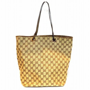 グッチ GUCCI 31243 GG柄 キャンバス ベージュ ブラウン バッグ トートバッグ レディース 送料無料 【中古】【あす楽】