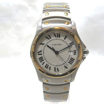 カルティエ Cartier クーガーMM 1551 クォーツ コンビ 時計 腕時計 ボーイズ 送料無料 【中古】【あす楽】