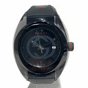 グッチ GUCCI シンク 137.1 クォーツ ブラック文字盤 時計 腕時計 メンズ 送料無料 【中古】【あす楽】