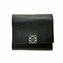 ロエベ LOEWE アナグラム トライフォールドウォレット C821TR2X02 3つ折り財布 レディース 送料無料 【中古】【あす楽】