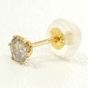 K18 18金 YG イエローゴールド ピアス(片耳) ダイヤ 0.14 総重量約0.2g ジュエリー 中古 送料無料 新品同様 【中古】【あす楽】 ギフトラッピング無料