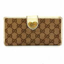 グッチ GUCCI GGキャンバス ラブリーハート 203550 Wホック 長財布 レディース 送料無料 【中古】【あす楽】