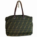 フェンディ FENDI ズッカ 2111 26621 008 ナイロン×レザー バッグ ハンドバッグ レディース 送料無料 【中古】【あす楽】
