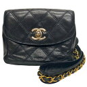 シャネル CHANEL ビコローレ チェーン ブラック ゴールド金具 バッグ ウエストポーチ レディース 送料無料 【中古】【あす楽】