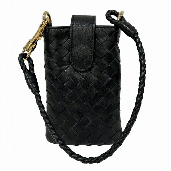 ボッテガ・ヴェネタ イントレチャート レザー スマホケース ブランド小物 ポーチ メンズ 送料無料 【中古】