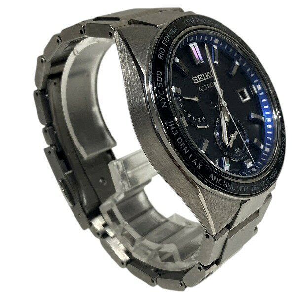 セイコー アストロン ネクスター 8B63-0BD0 電波ソーラー ネイビー文字盤 時計 腕時計 メンズ 送料無料 【中古】