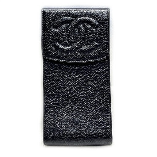 シャネル CHANEL ココマーク キャビアスキン ブランド小物 眼鏡ケース ユニセックス 送料無料 【中古】【あす楽】 シャネル CHANEL ココマーク キャビアスキン ブランド小物 眼鏡ケース ユニセックス 送料無料 【中古】【あす楽】