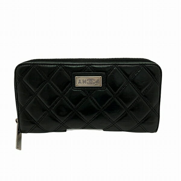 シャネル CHANEL パリ ニューヨークコレクション A32481 ラウンドファスナー 長財布 レディース 送料無料 【中古】【あす楽】