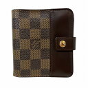 ルイヴィトン Louis Vuitton ダミエ コンパクトジップ N61668 2つ折り財布 ユニセックス 送料無料 【中古】【あす楽】