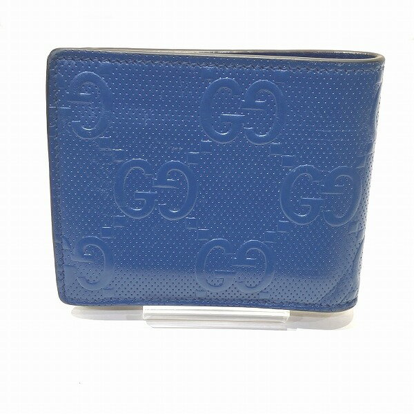 グッチ GUCCI 625555 GGエンボス ブルー 2つ折り財布 ユニセックス 送料無料 【中古】【あす楽】